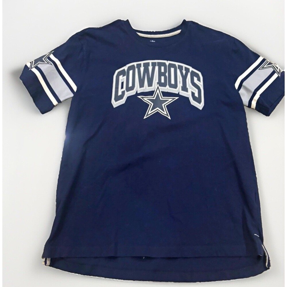 NFL Dallas Cowboys Youth L (14/16) Jersey Style T-Shirt, Blue Gray White